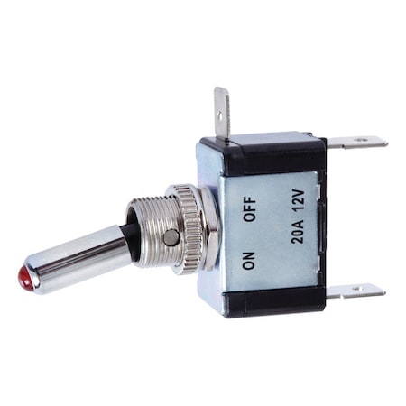 Jandorf Jandorf 20 amps Single Pole Toggle Automotive/Marine Switch Black/Silver 1 pk 61110